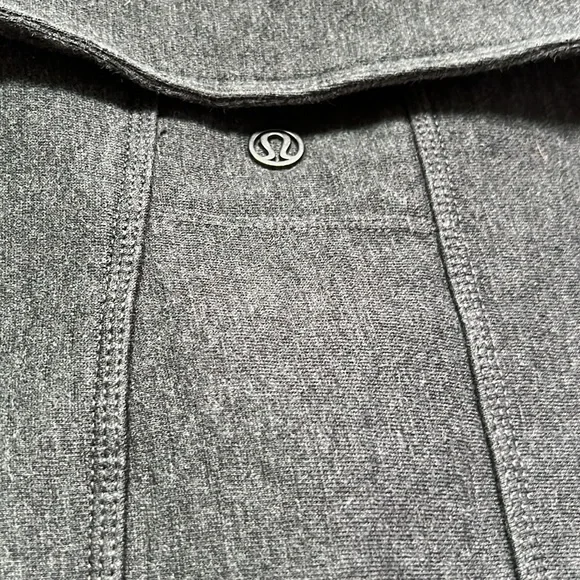 Lululemon Dark Grey Asymmetrical Zipper Coat - Picture 4 of 5
